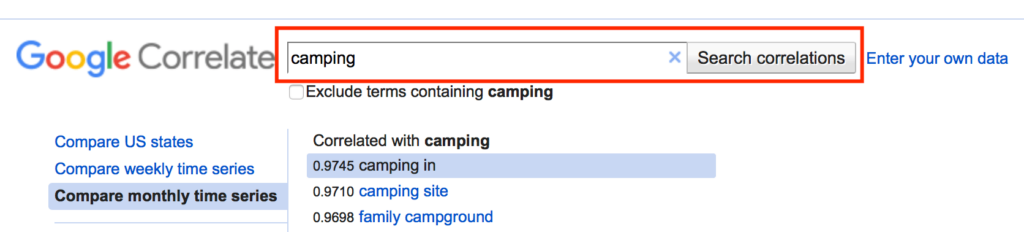Pesquisando no correlato 1024x232