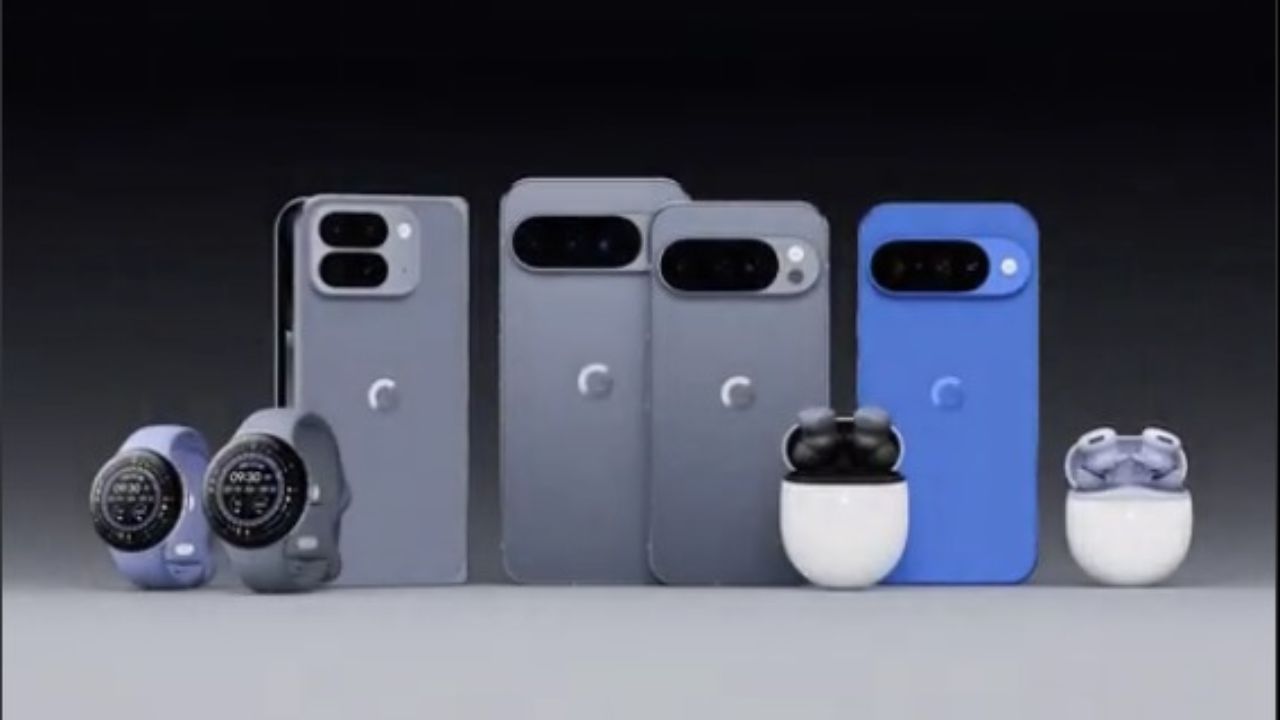 Modelos da linha Pixel 10 e acessórios