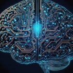 Cérebro cibernético IA Inteligência Artificial