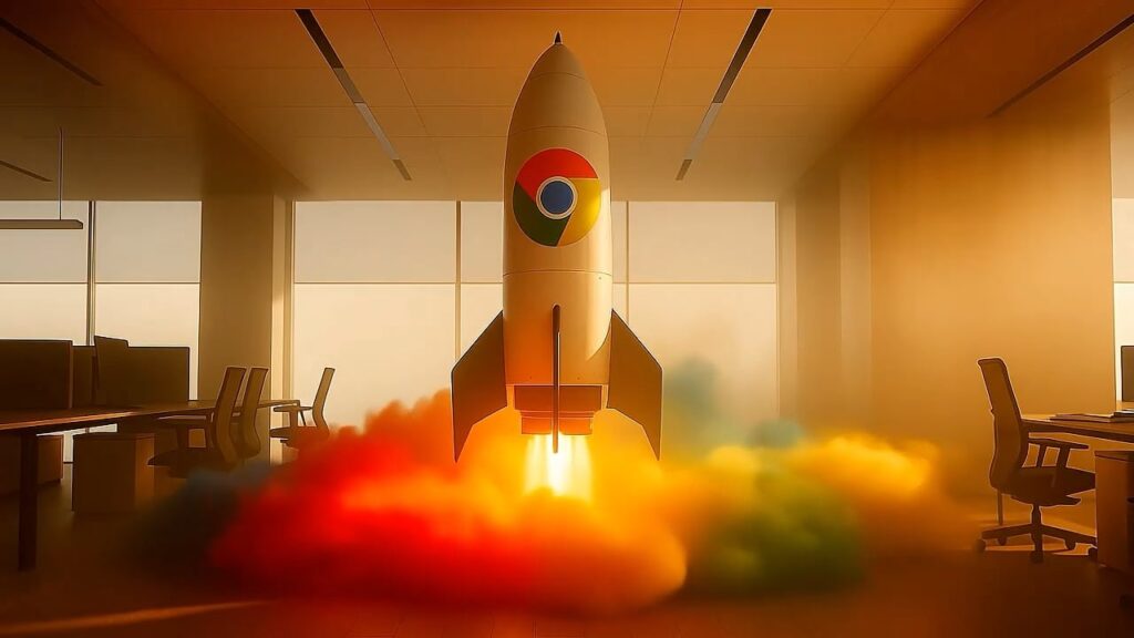 Google Chrome em foguetão