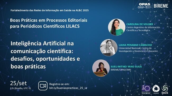 Inteligência Artificial na comunicação científica: desafios, oportunidades e boas práticas - OPAS/OMS