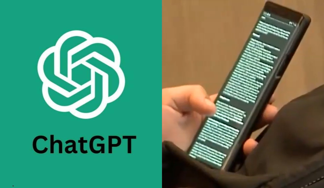 O ChatGPT ter&aacute; conte&uacute;do adulto a partir de dezembro. Na imagem, vemos a logo do ChatGPT &agrave; esquerda e, &agrave; direita, a m&atilde;o de uma pessoa branca mexendo em um celular.