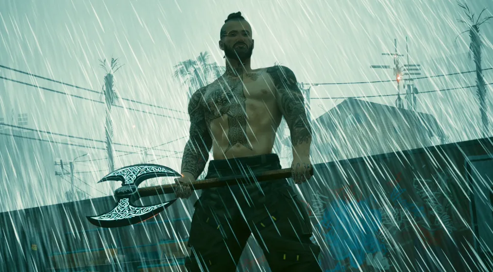 Mods Cyberpunk 2077 trazem um machado de batalha brutal e integração de IA ChatGPT