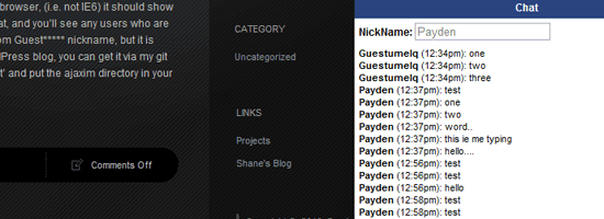AjaxChat para WordPress