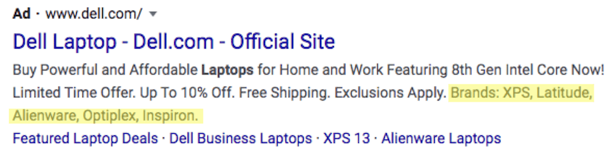 exemplo de marcas de snippets estruturados