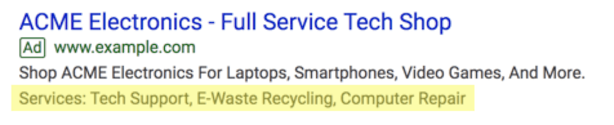 exemplo de snippet estruturado do Google