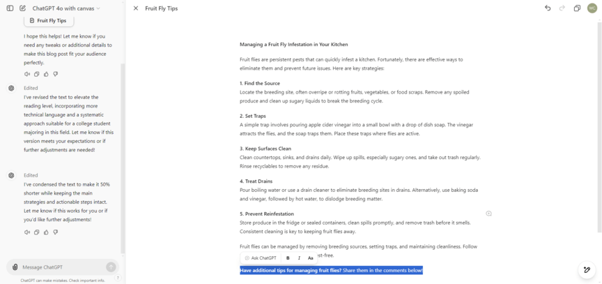 Exemplo de tela chatgpt, etapa 4