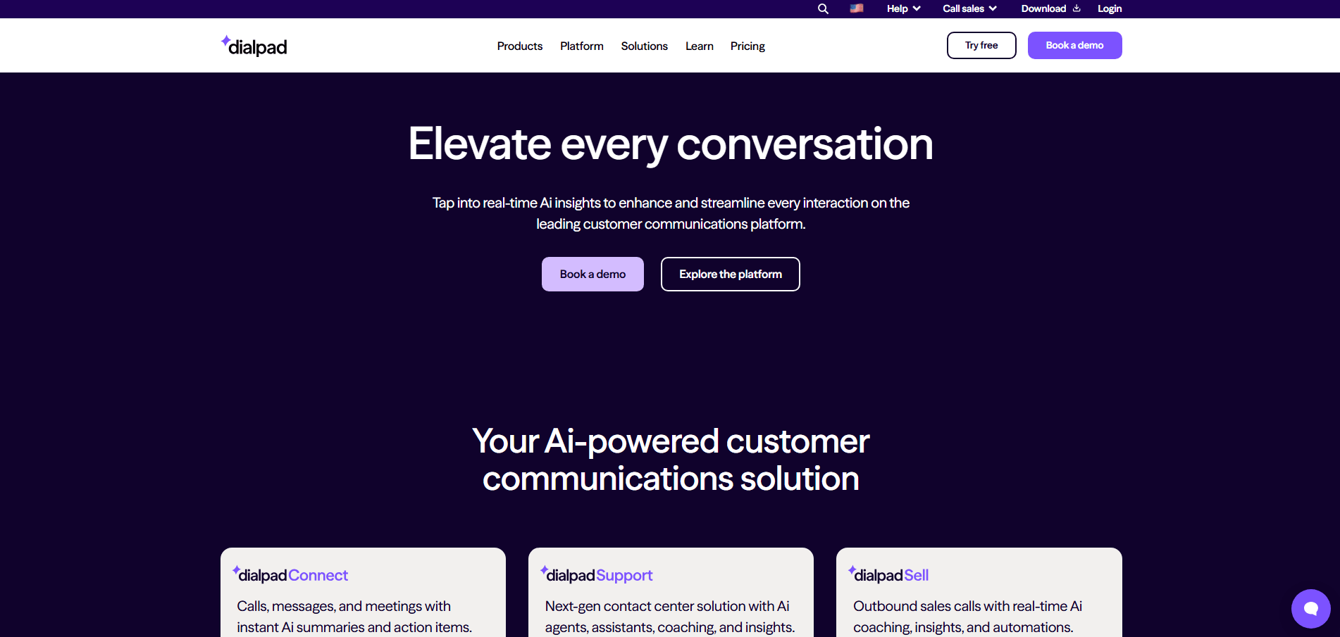 Página inicial do site do teclado de discagem