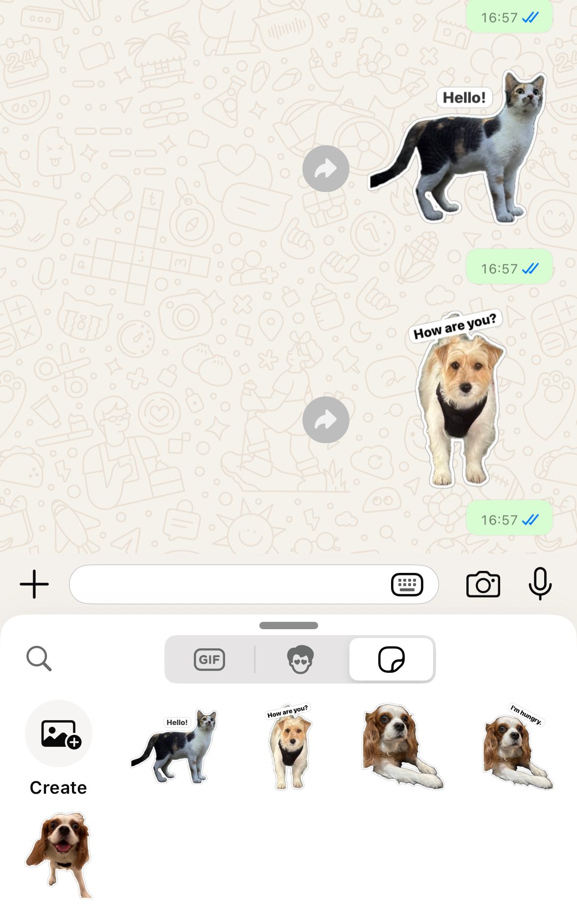 O adesivo do WhatsApp é um exemplo de conteúdo visual