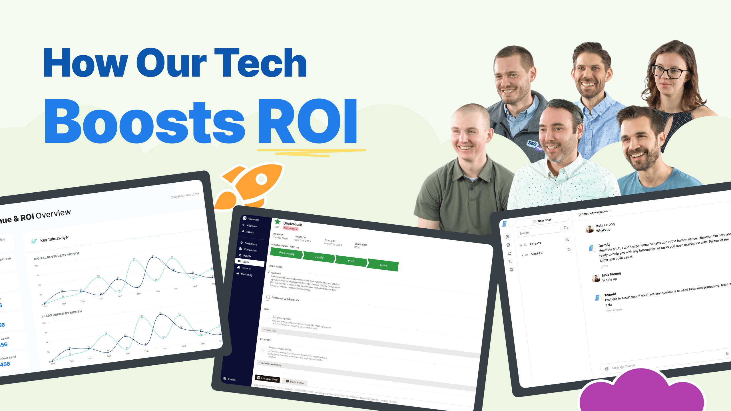 Como nossa tecnologia aumenta o ROI