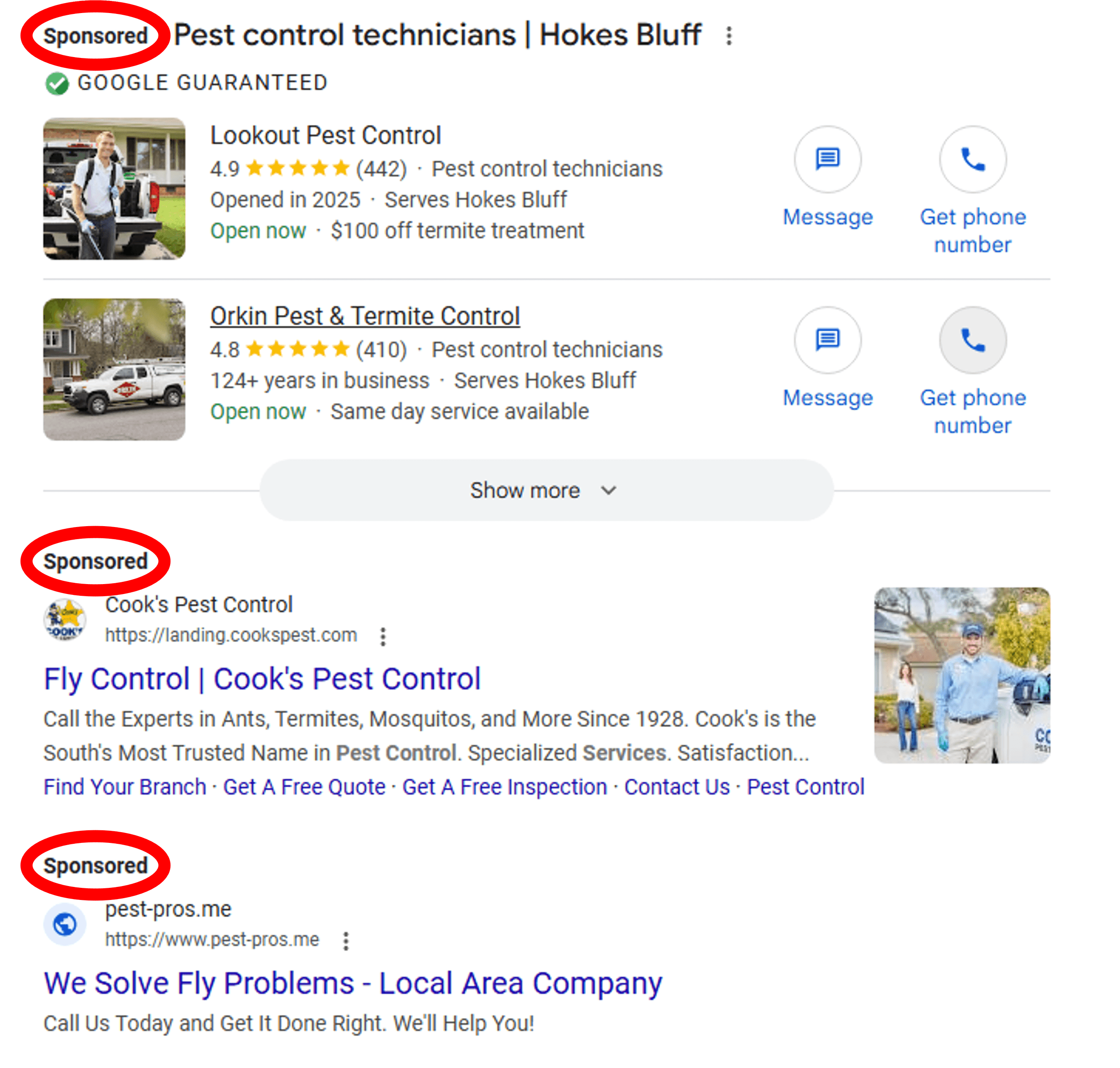Anúncios patrocinados nos resultados de pesquisa do Google