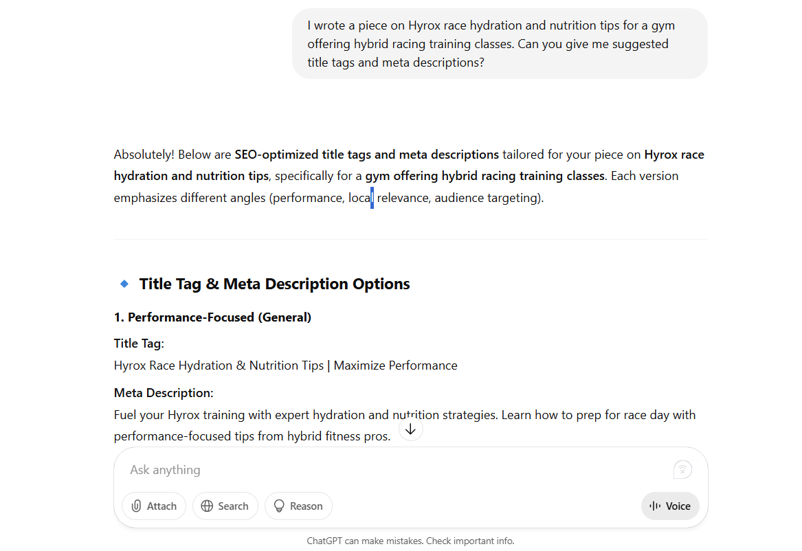 chatgpt para tags de título