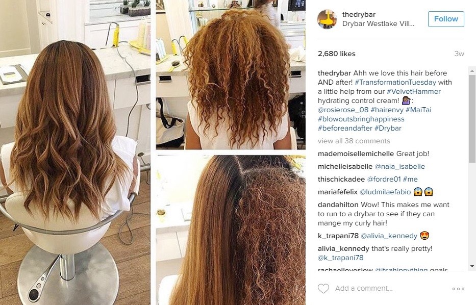 Colagem de transformação capilar: cachos crespos antes, cabelos ondulados e elegantes depois; painel dividido destaca resultados de tratamento de suavização.