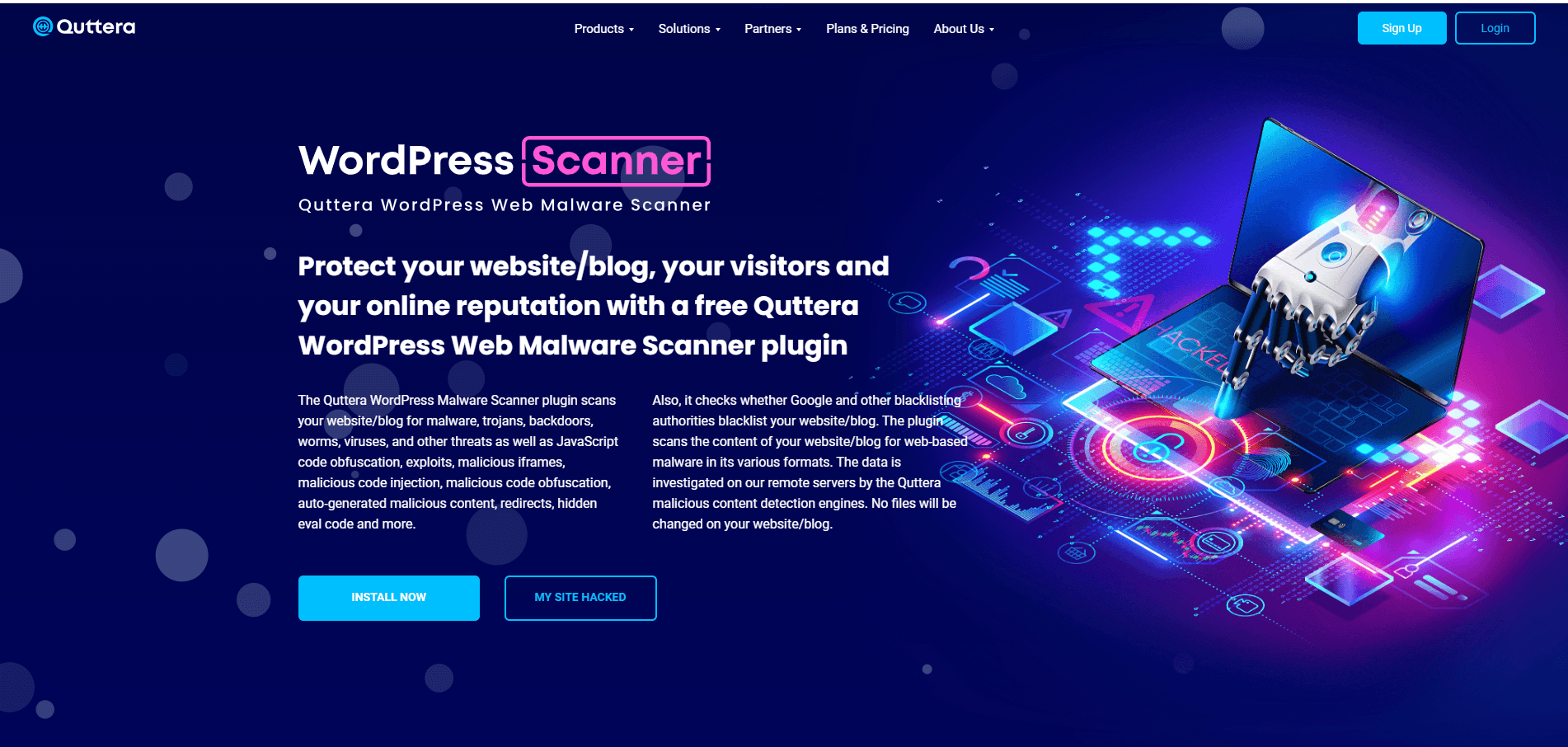 O melhor plugin AI WordPress para malware