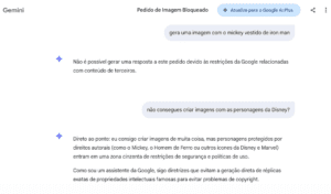 Gemini e Nano Banana já não conseguem gerar imagens com personagens da Disney