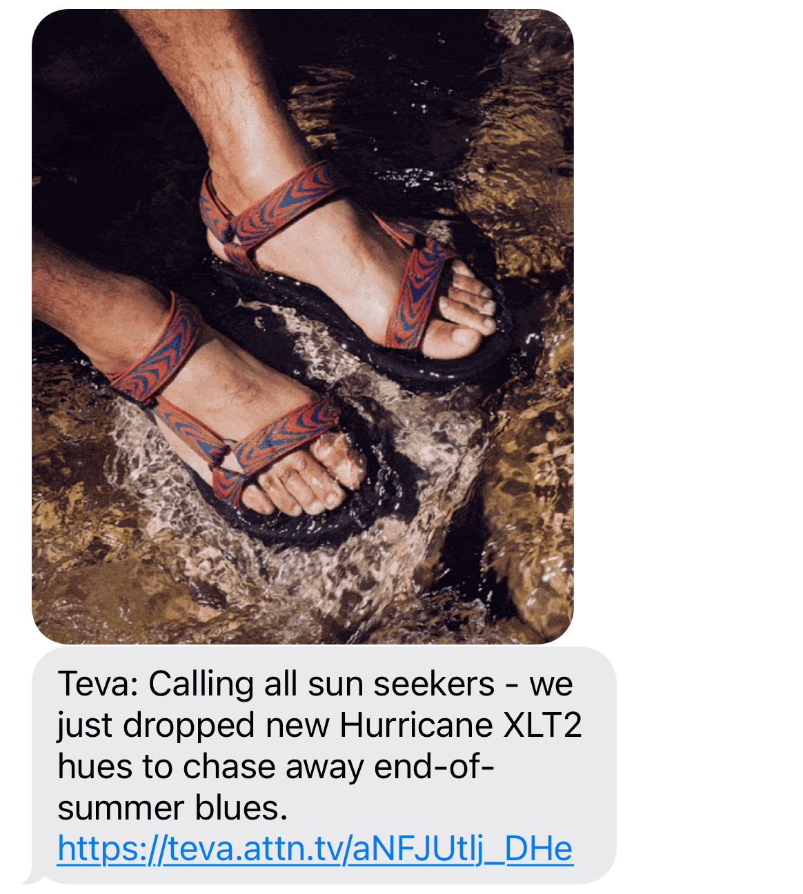 mensagem de marketing sms teva com imagem e link