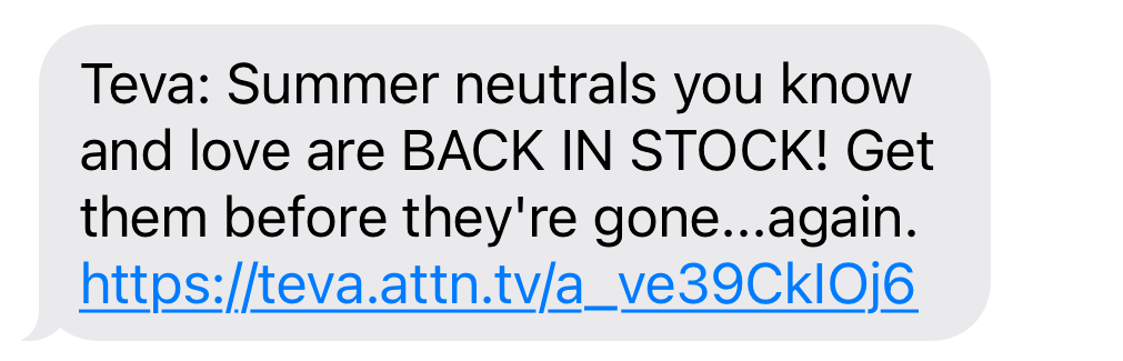 teva sms marketing com call to action