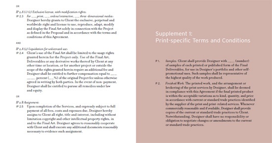 Formulário padrão de acordo da AIGA