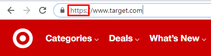 exemplo https do site da Target