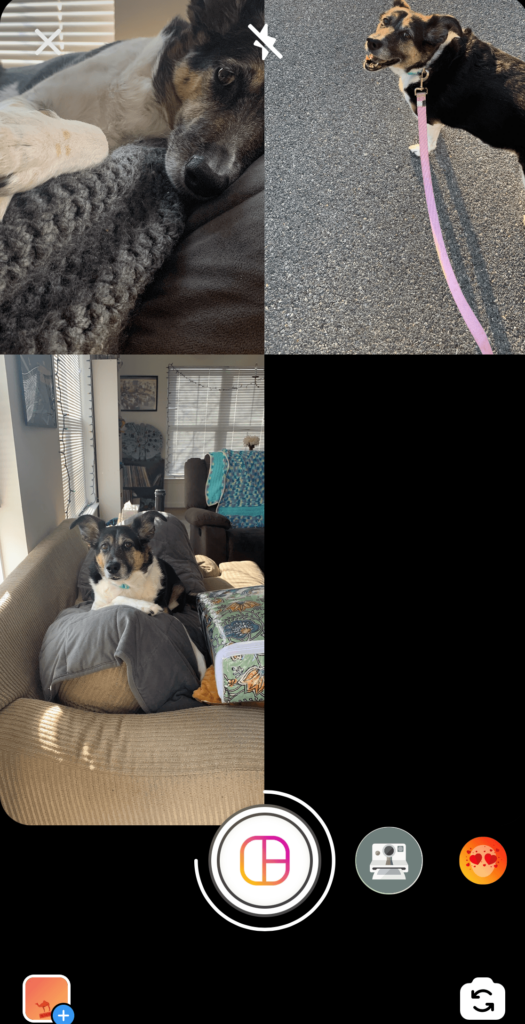 Exemplo de layout do Instagram