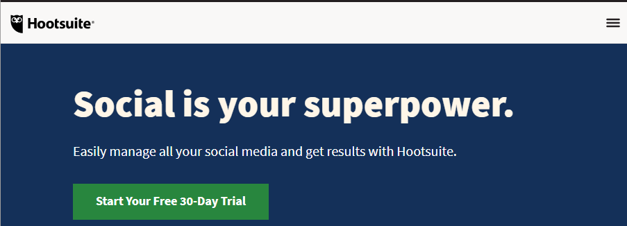 Uma ferramenta de escuta social chamada Hootsuite