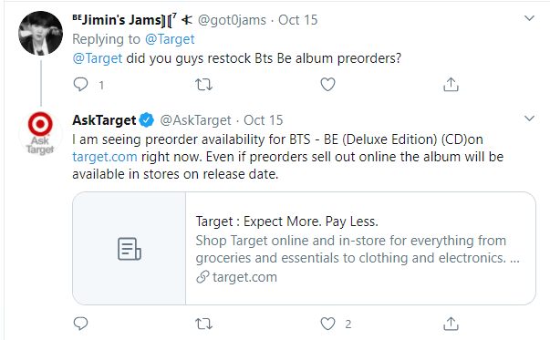 Uma repetição da Target para uma consulta individual nas redes sociais
