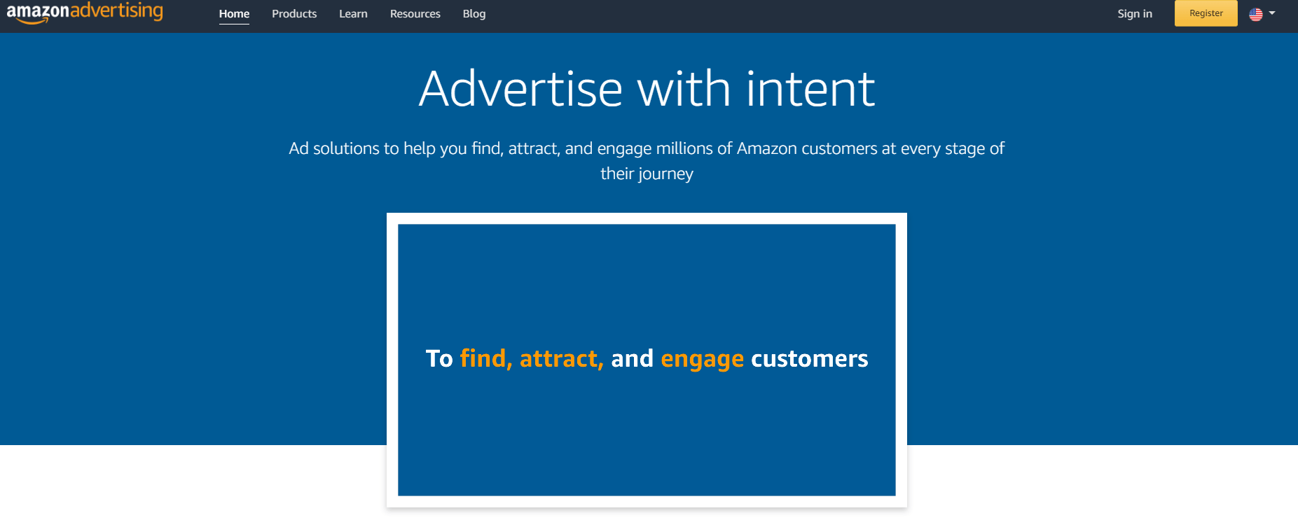 Página de registro da Amazon