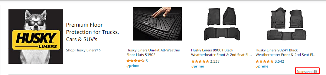 anúncio de marca patrocinado