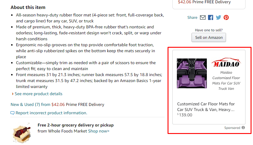 exemplo de anúncio gráfico patrocinado