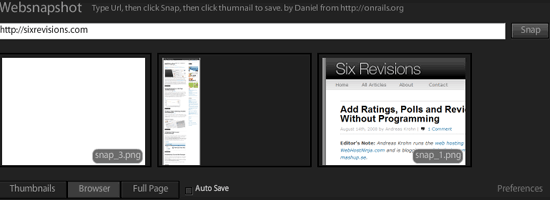 WebSnapshot - captura de tela.