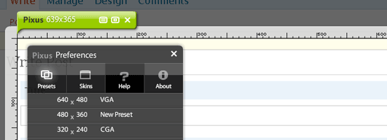 pixus - captura de tela.