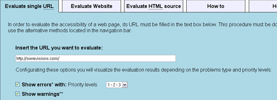 EvalAccess - captura de tela.