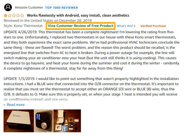 Revisão do Amazon Vine