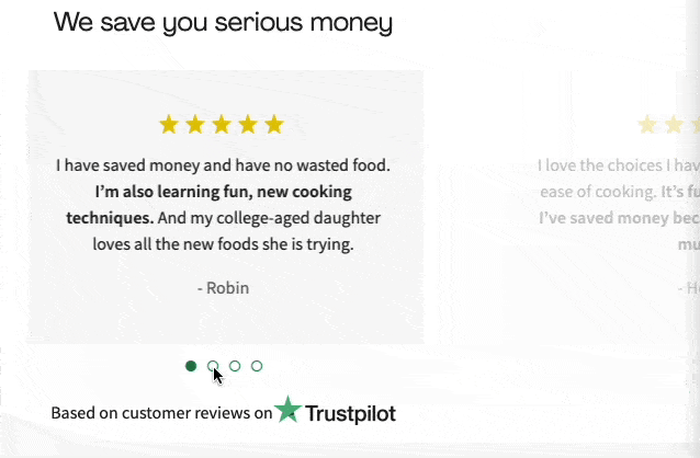 Depoimentos de Hello Fresh