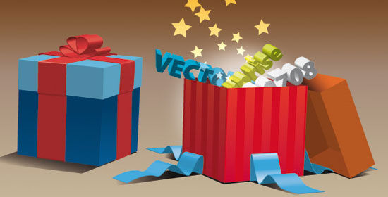 Projete caixas de presente usando as ferramentas 3D do Illustrator - visualização.