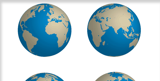 Crie um globo giratório no Adobe Illustrator - visualização.