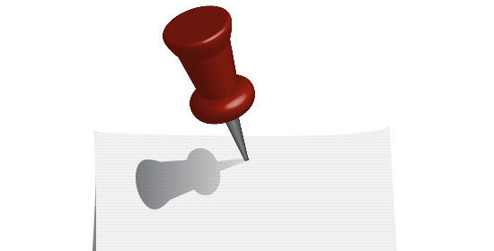 Crie um alfinete 3D e uma nota de papel no Illustrator - visualização.