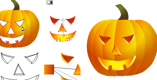 Abóbora de Halloween - visualização.