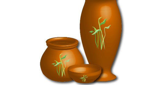 Desenhando um vaso no Illustrator - visualização.
