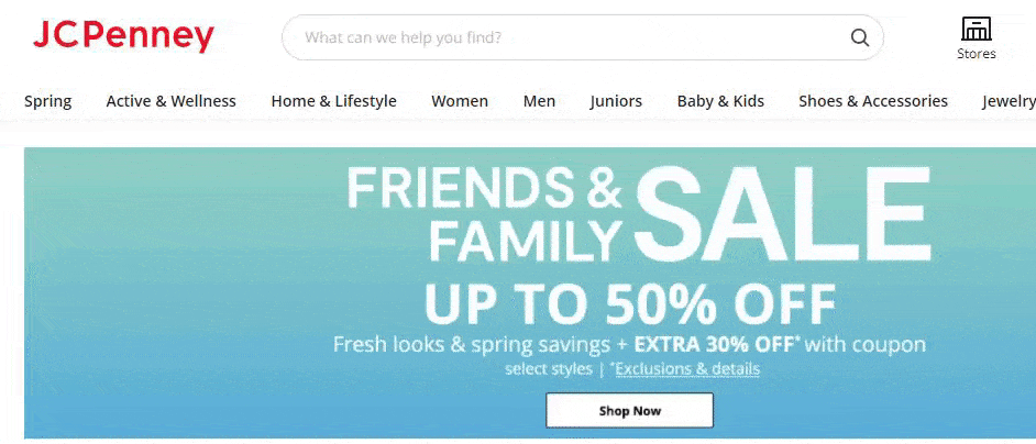 Navegação JCPenney 
