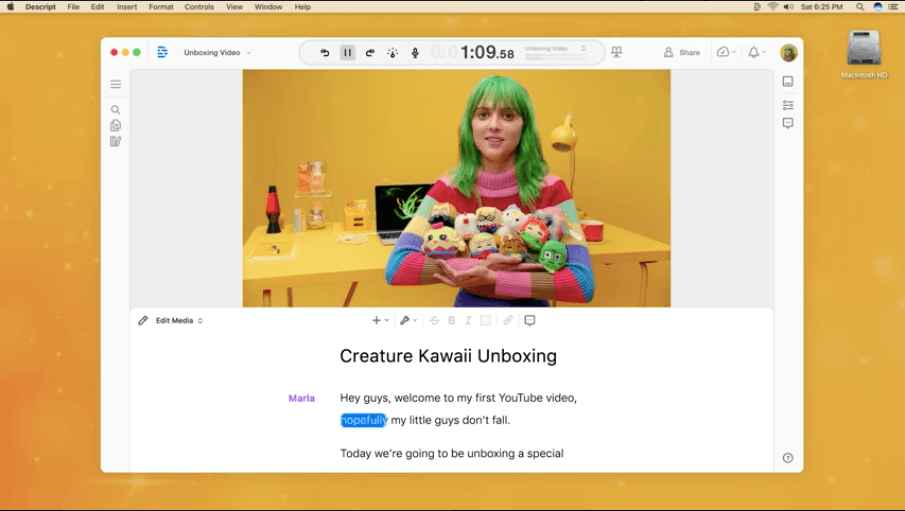 Descrever a plataforma de criação de vídeo