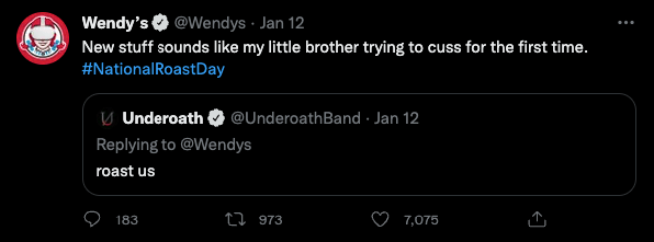 Underoath twittando como Wendy's para assá-los