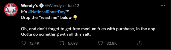 Wendy's tweetando assados