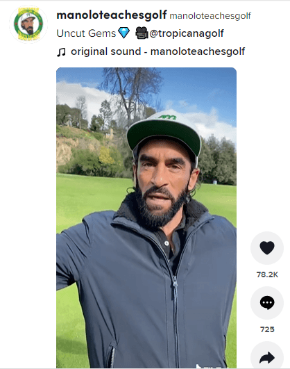 Golfe TikTok com vídeo nítido em um campo de golfe