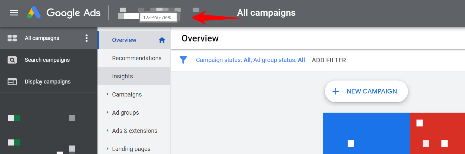 ID de cliente do Google Ads