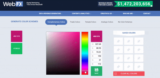 Ferramenta de seleção de cores WebFX