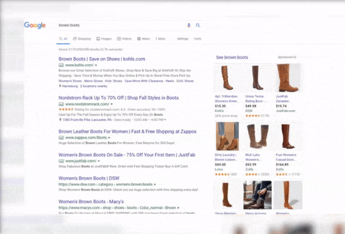 Anúncios do Google Shopping para 