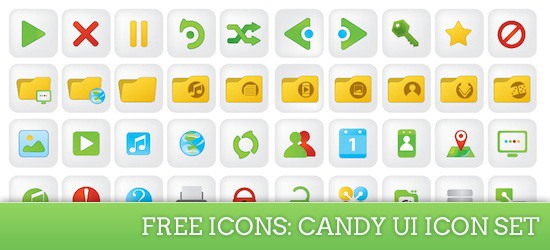 Ícones gratuitos: conjunto de ícones Candy UI