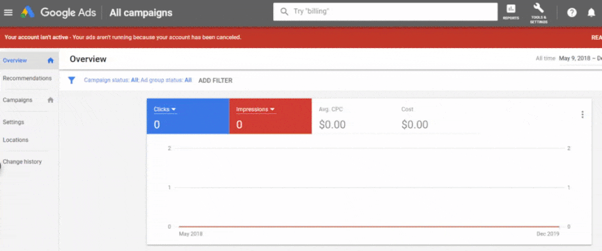 etapa um para a segmentação por lista de clientes do Google Ads