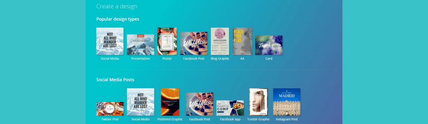 captura de tela dos designs do canva